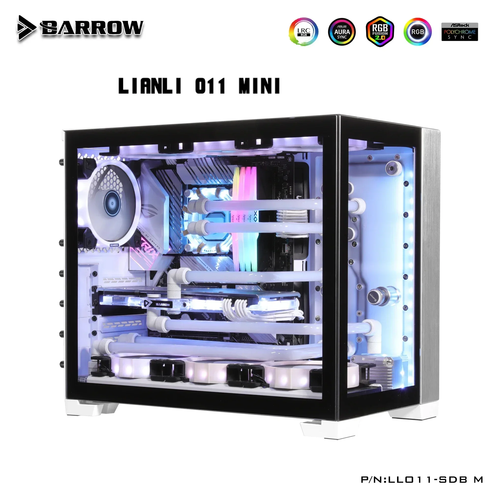 

Barrow Waterway Board Reservoir Water Tank For PC LIANLI O11 MINI Case water cooling system construction 5V ARGB 3pin