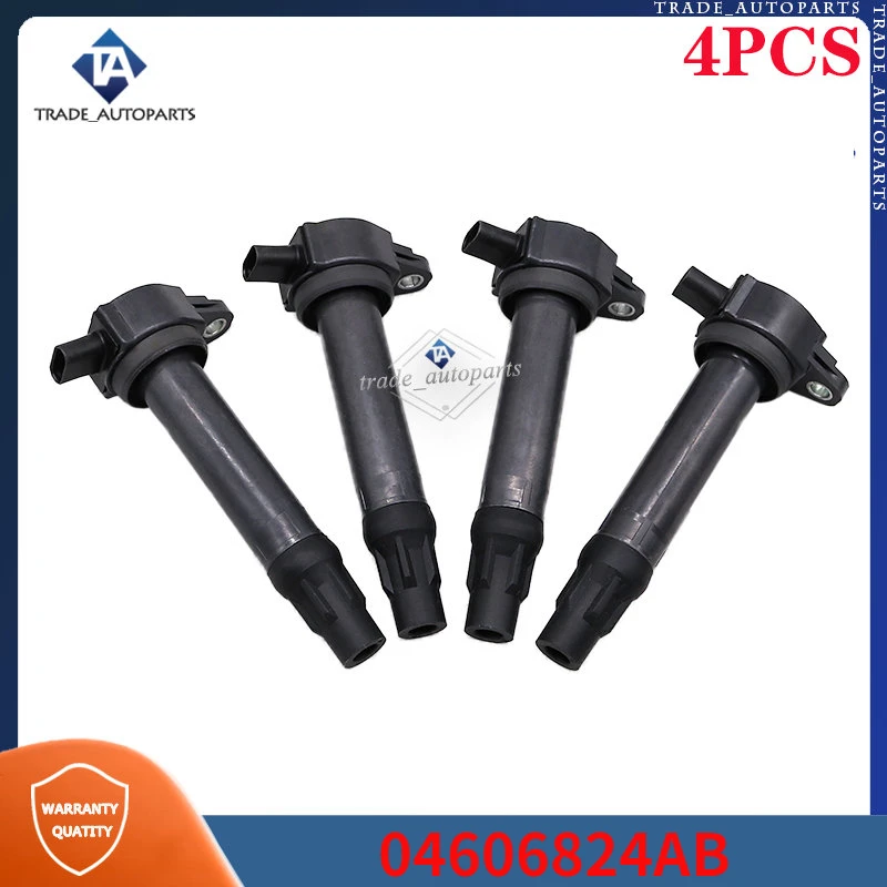 

04606824AB 04606824AC Ignition Coil 4Pcs For Chrysler 200 Sebring Dodge Avenger Caliber Journey Jeep Compass Patriot