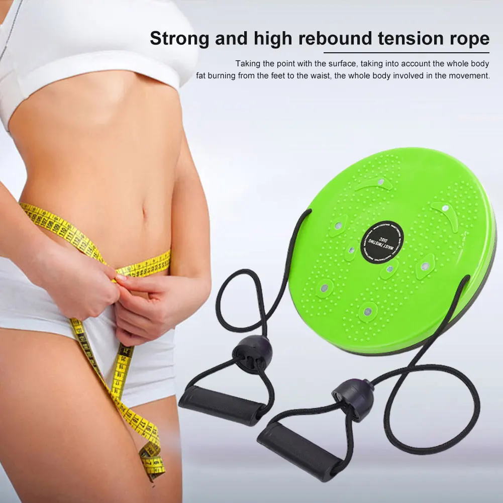 Twist Waist Disc with Pull Rope Torsion Body Dance Plate Multifunction Weight Loss Aerobic Exercise Tool