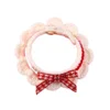 Cute Pet Cat Saliva Towel Hand-knitted Adjustable Kitten Cat Puppy Bow-knot Collar Pet Cat Decorative Collar Kitten Accessories 5