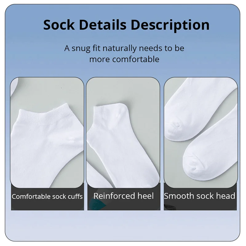 Unisex 10 Pairs Solid Socks Soft Lightweight Low Cut Ankle Socks Bulk Black White Grey Men Women Stockings Hosiery