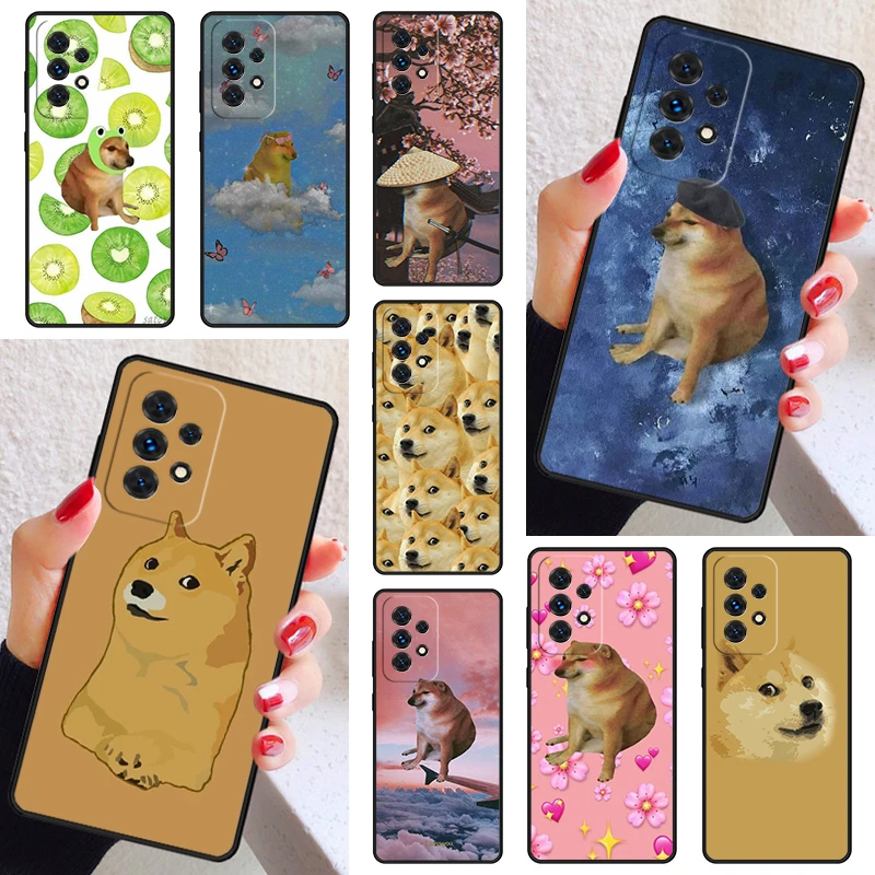 Чехол для телефона Doge Meme Kabosu, чехол для Samsung Galaxy A52 A72 A73 A20e A21S A50 A70 A11 A12 A42 A31 A40 A51 A71 A32 A80 A91