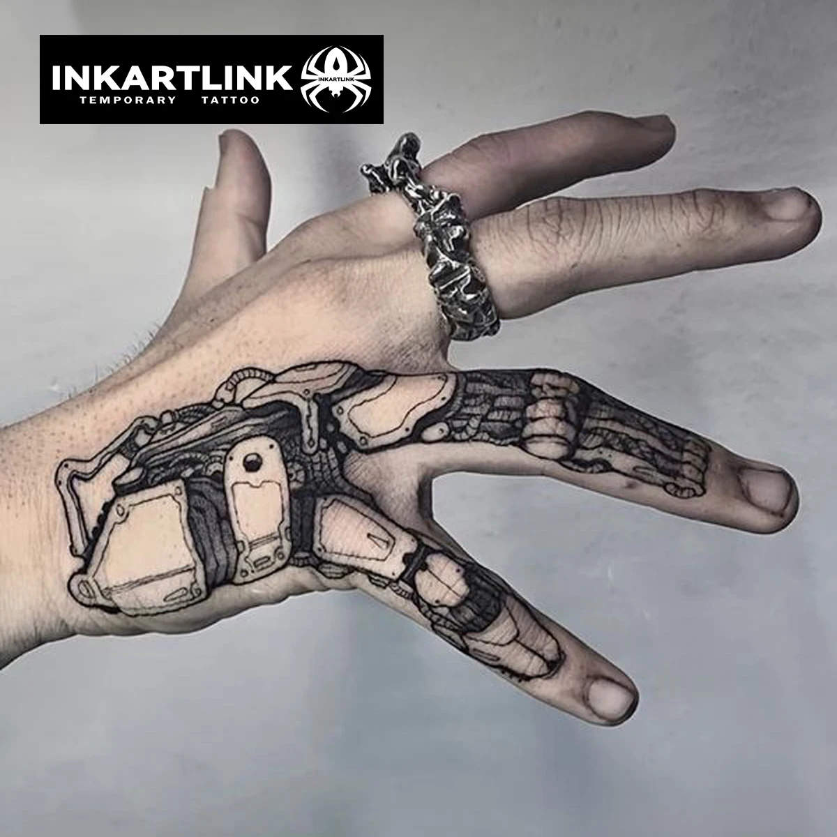 Mechanical fingers Temporary Tattoo,Lasts To 15 Days New Technology Magic Waterproof Semi Permanent Sticker. 2