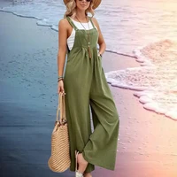 Women Loose Fit Fashion Overalls Wide Leg Baggy Bib Overalls Jumpsuit Dungarees Summer Jumpsuit Casual Elegant Overalls Summer - Image 4