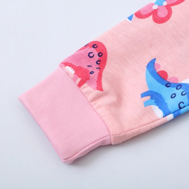 2025 Autumn Spring Children's Clothing Kids Clothes Baby Girls Cartoon Dinosaurs Casual Dress Cotton