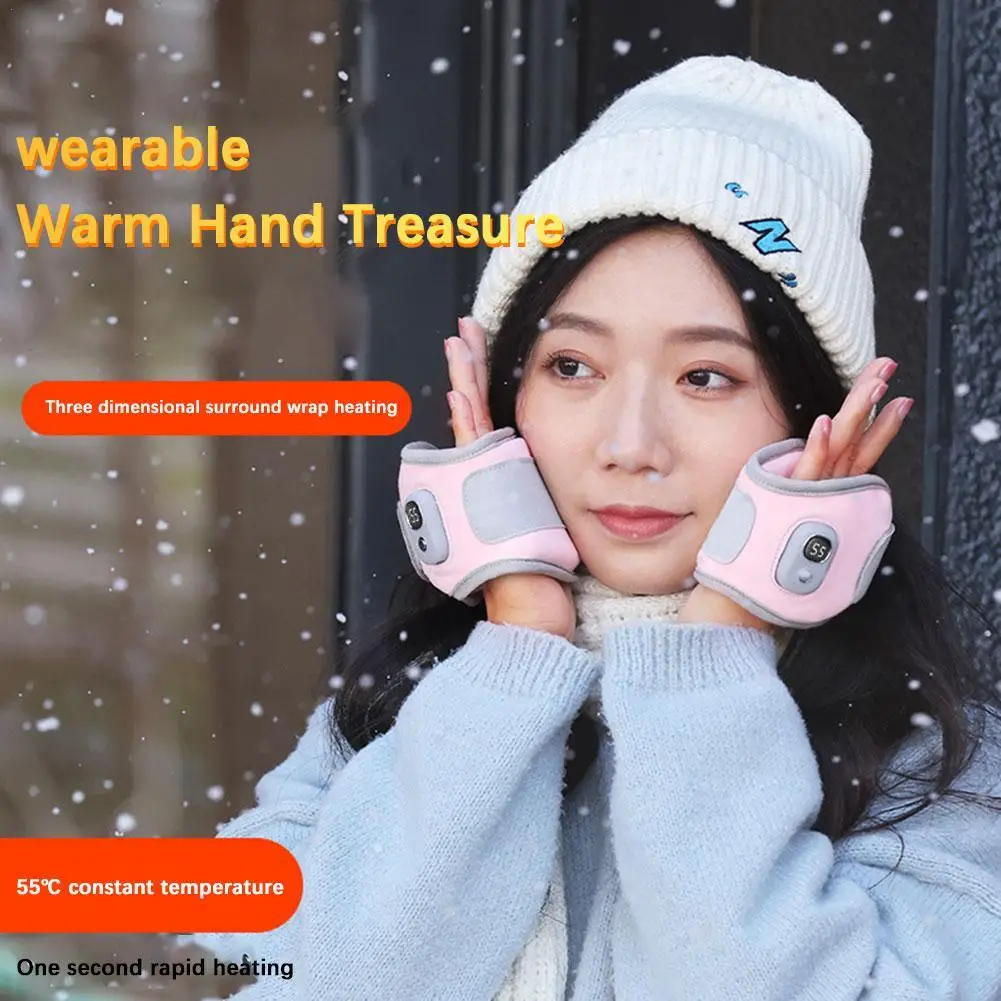 

Hand Warmer Bracelet With Digital Display Temperature Adjustable Hand Warming Tool For Daily Work Outdoor Sports Warming Heating