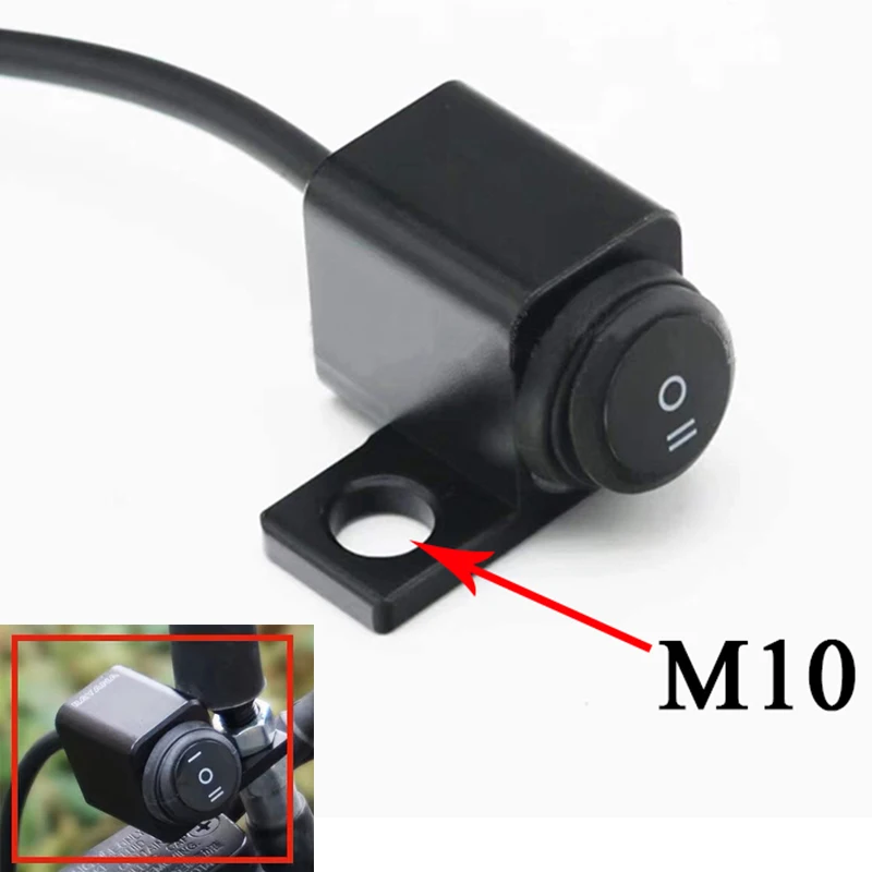 

Aluminum Alloy 12V Motorcycle Headlight Switch Spotlight Fog Light Button Motorbike Accessories For ATV Rearview Mirror Seat