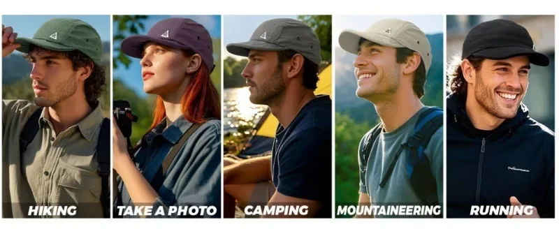 Summer Trucker Cap – 5-Panel Baseball Hat with Short Brim