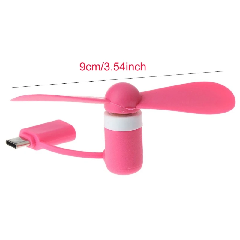 6 Colors Mini USB Fan Portable Removable USB Air Cooling Gadgets Low Power Type C Fans for Outdoor Camping Hiking