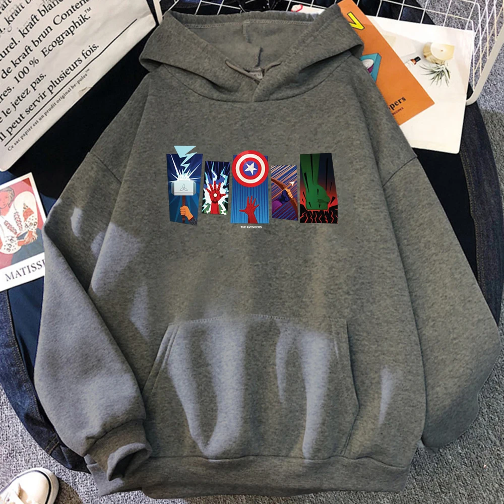 thumbnail image 1 of Sudadera con capucha de superhéroe con estampado de Marvel para hombre, ropa de calle masculina con estampado de Disney, sudadera de lana cálida con capucha de Hip Hop, otoño, 1 of 5