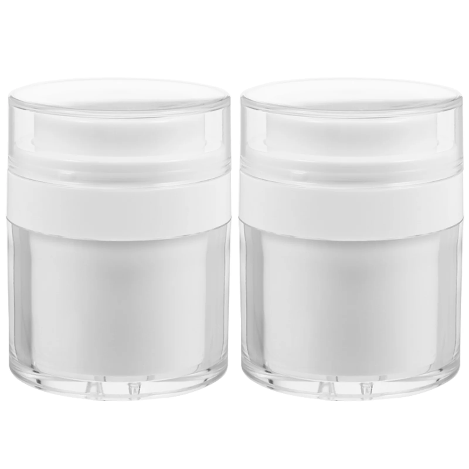 

Press Cream Jar Toiletry Containers for Travel Airless Pump Bottles Jars with Lids Traveling Small Creami