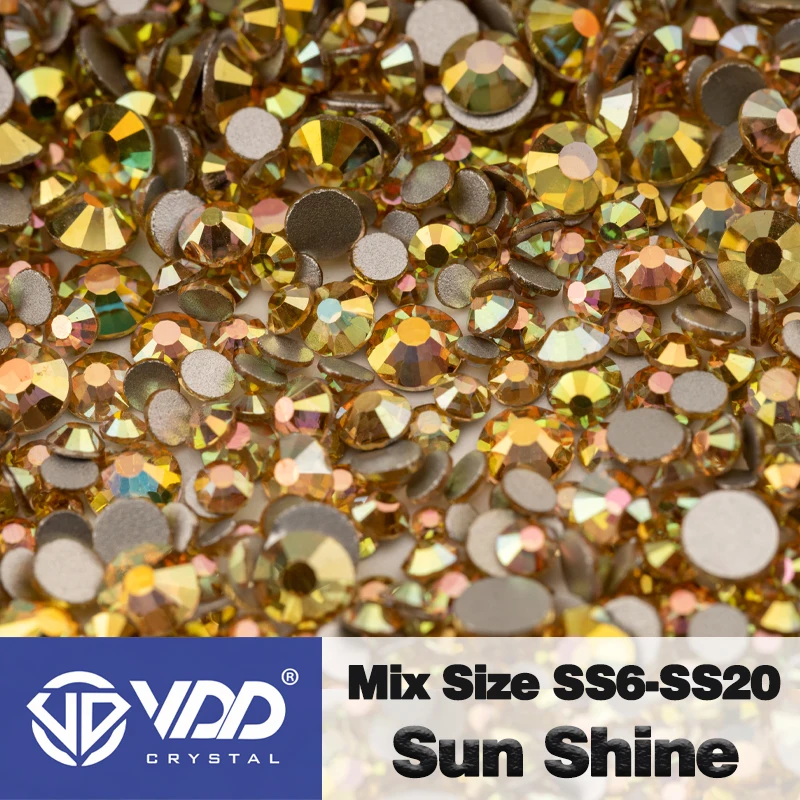 VDD Mix Größe SS6-SS20 Hochwertige Glas-Strasssteine Kristall Flatback Glitzer Strasssteine für Nail Art DIY Handwerk Dekorationen – Detail 8
