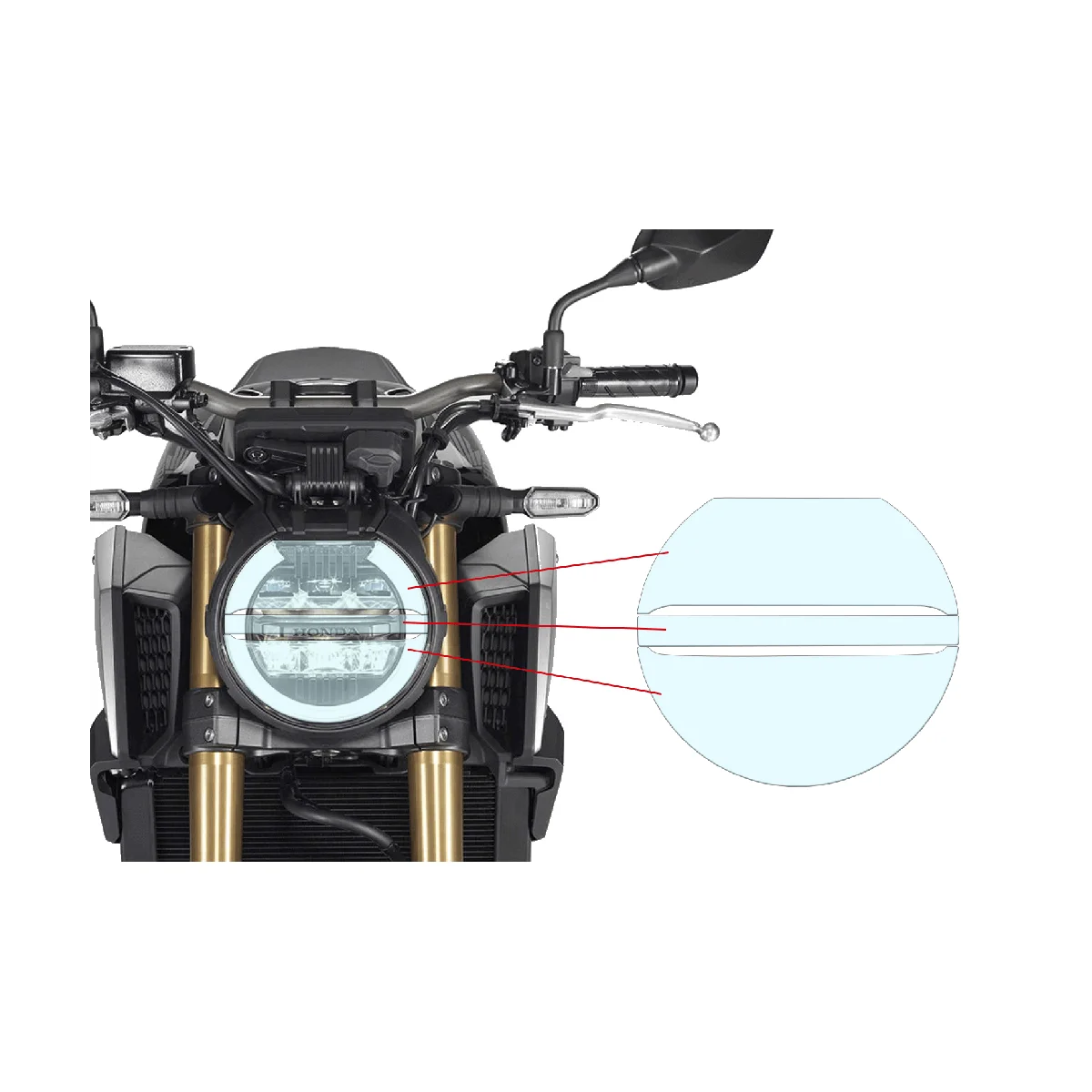 

Cluster Protective Film Dashboard Film Headlight Protector Motorcycle Accessories for HONDA HONDA CB1000R CB650R