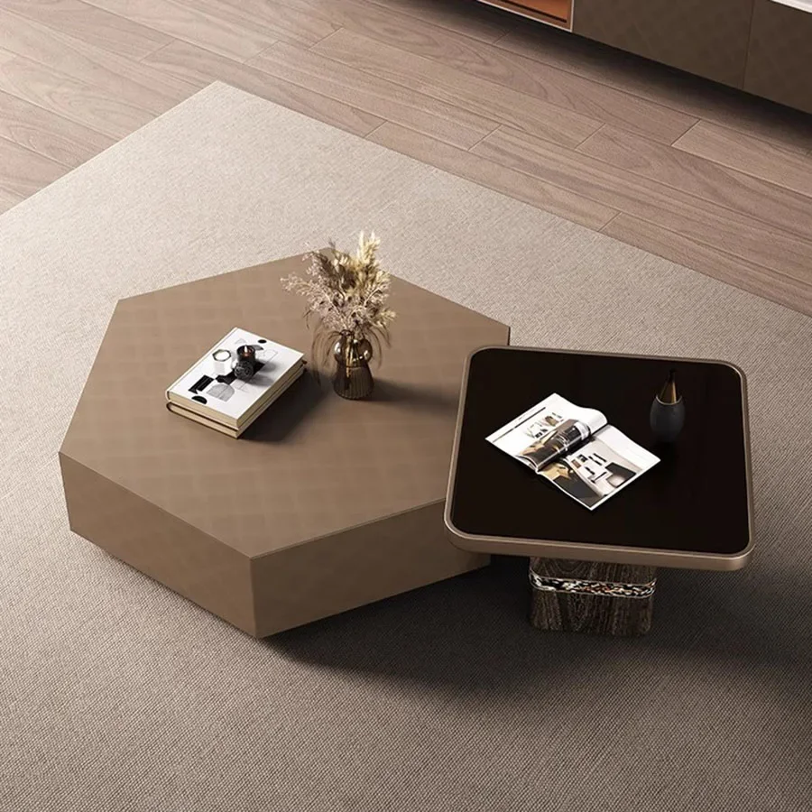 

Unique Coffee Table Modern Home Platform Wood Retro Coffee Table Ornament Set Nordic Italian Luxury Decor Couchtisch Furniture