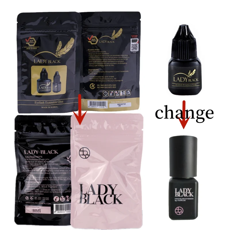 

Korea Lady Black Glue False Eyelash Extension Glue 5ml Black Cap Waterproof Adhesive Lasting Makeup Beauty Health Tools