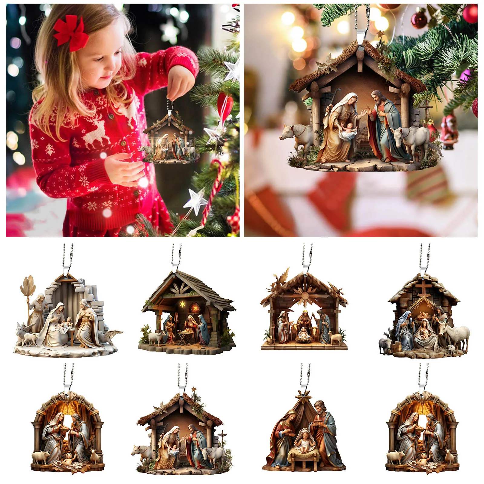 0236 Bolas de Navidad 3-6 cm 100 piezas/juego Adornos navideños Bolas decorativas para fiestas Decoración del hogar y el jardín para la decoración del árbol de Navidad