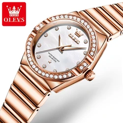 OLEVS Original Luxury Watch Women Ladies Rose Gold Steel Bracelet Quartz Watches Female Waterproof Clock Relogio Feminino New