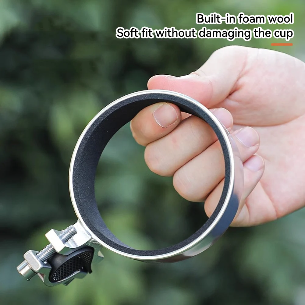 1Pc Bicycle Water Cup Holder Universal Aluminum Alloy Handlebar Coffee Holder Aluminum Adjustable Handlebar Water Bottle bicycle water bottle cage bicycle bottle holder water bottle holder