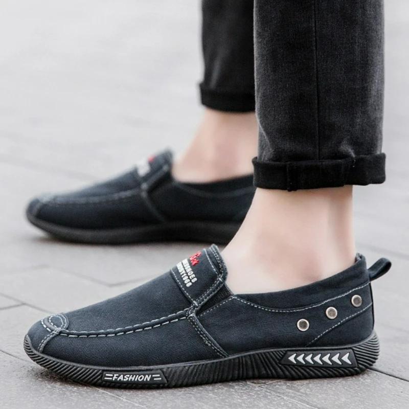 Men Canvas Shoes Denim Sneakers 2025 Vintage Outdoor Slip on Casual Shoes Non-slip Male Loafers Soft Sole Lightweight Men Shoes - 6