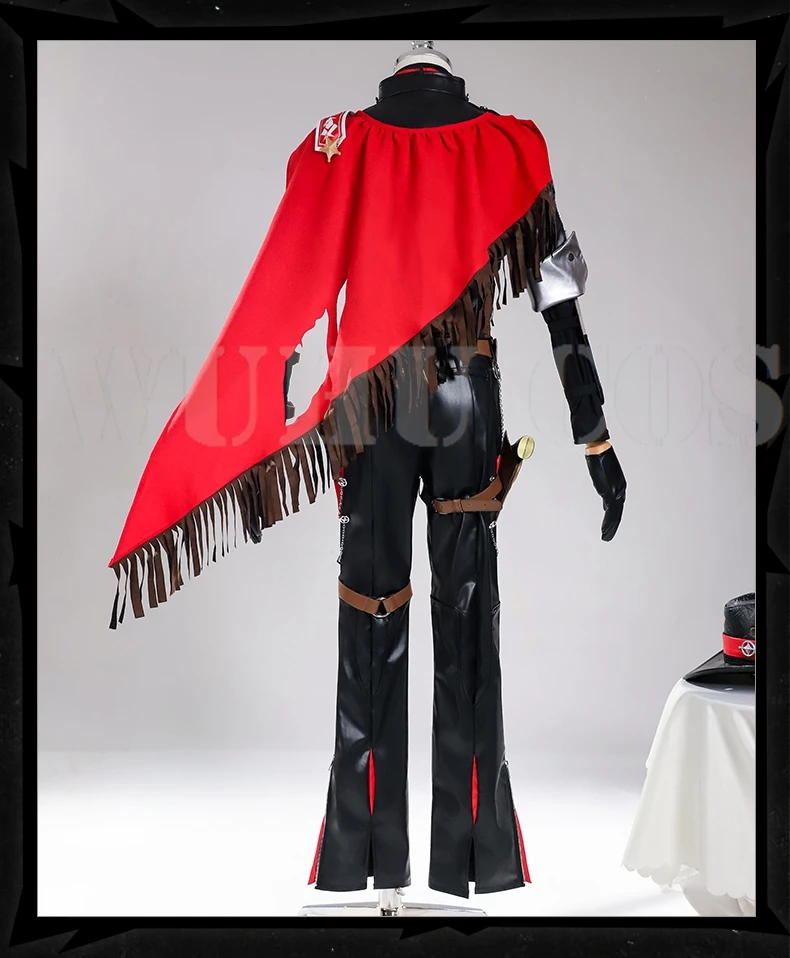 Game Honkai Star Rail Boothill Cosplay Costume Wig Uniform Earrings Hat Cloak Galaxy Ranger Halloween Party For Women Men Prop 44