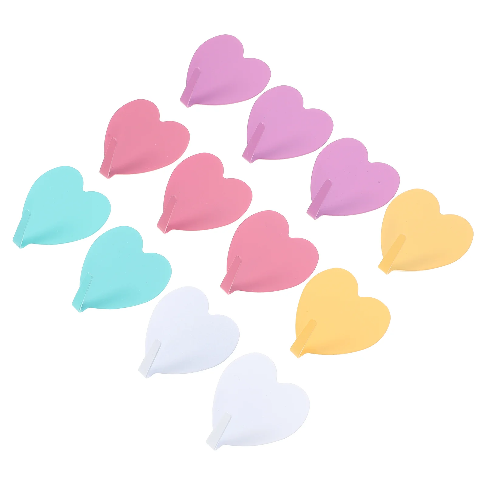 

Iron Wall Mounted Hooks Heart Shaped Adhesive Hangers Coat Hook Traceless Hanger Key Decorative Hooks for Home Kitchen