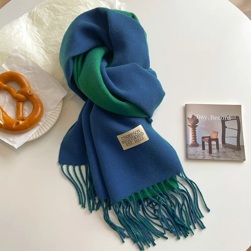 Koreanische mode Schals Einfarbig Schal Pashmina Fühlen Tücher Und Wraps Für Abendkleider Frauen Herbst Winter Decke Große – Detail 27
