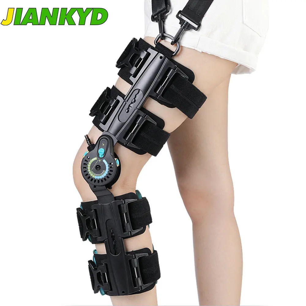 

Hinged Knee Brace ROM Knee Immobilizer Brace Leg Braces Orthopedic Patella Knee Brace Knee Immobilizer Brace Support Orthosis