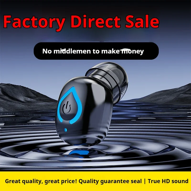 Compact Wireless Bluetooth Noise-Canceling In-Ear Headset with Microphone