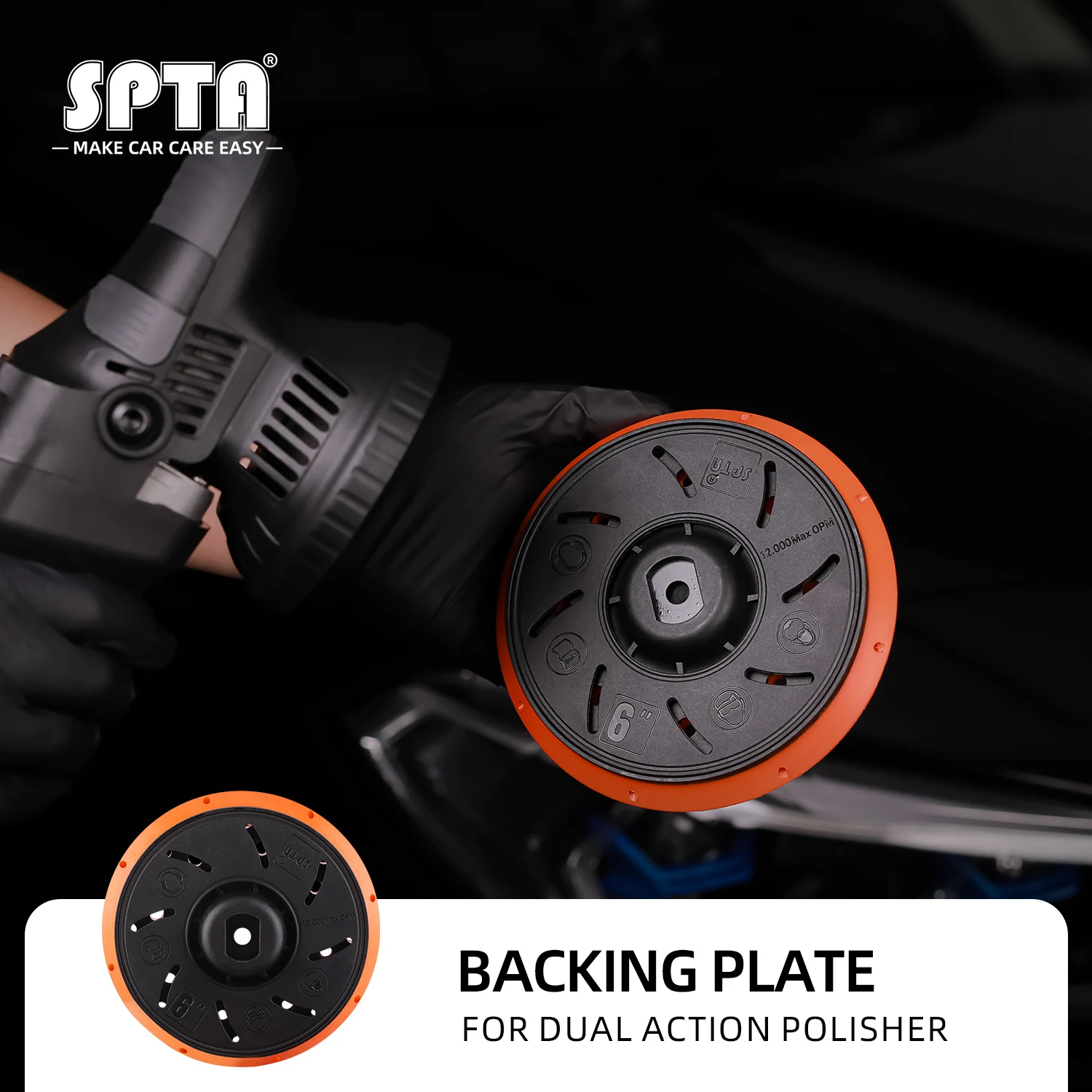 (Vendita All'Ingrosso 1-20 Pz) Spta 5 Pollici 125Mm / 6 Pollici 150Mm Supporto Piastra Di Sabbia Pad Hook Loop Per Da Casuale Orbit Macchina Lucidatri