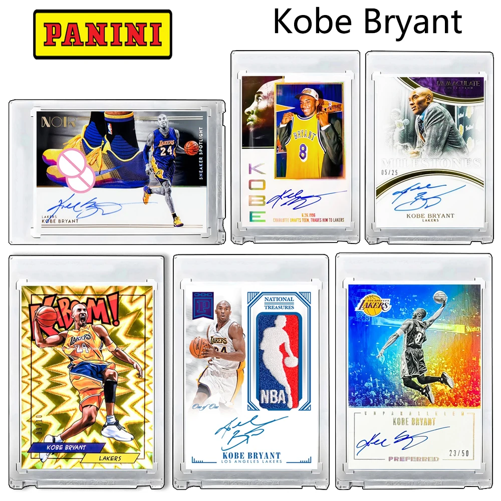 Panini DIY HOMEMADE Kobe Bryant Basketball collectible cards High imitation Boys' holiday gifts Refractive laser rainbow flash collectible cards