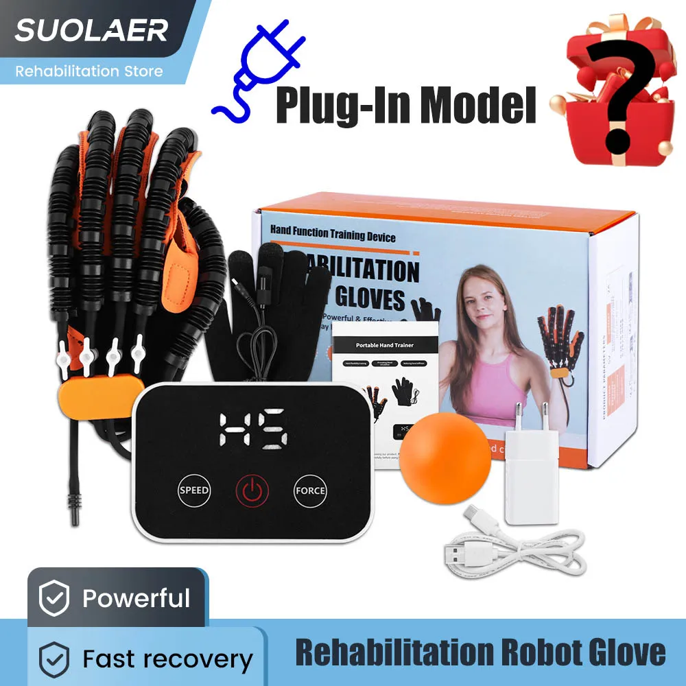 Left Right Hand Massage Rehabilitation Robot Gloves Training Device for Stroke Hemiplegia Hand Function Recovery Finger Trainer