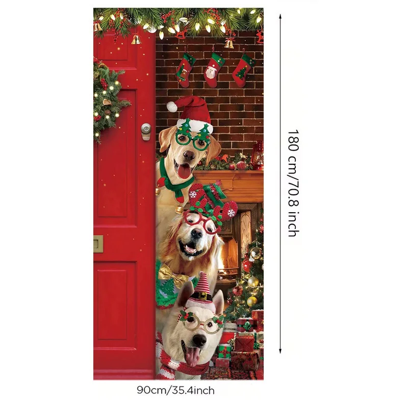0.9 * 1.8M Christmas Door Cover Party Decoration