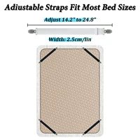 Bretelles de drap de lit réglables, sangles de support de drap de lit, attaches de drap, pinces de drap de lit robustes pour matelas 30-55cm 5