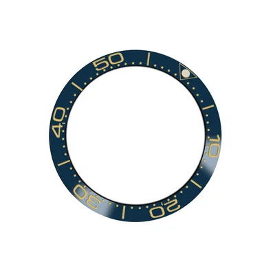 MOD New 38MM Ceramic Blue Ring Mouth Bezel Insert Fit For Omega Watch Seahorse Series Watch