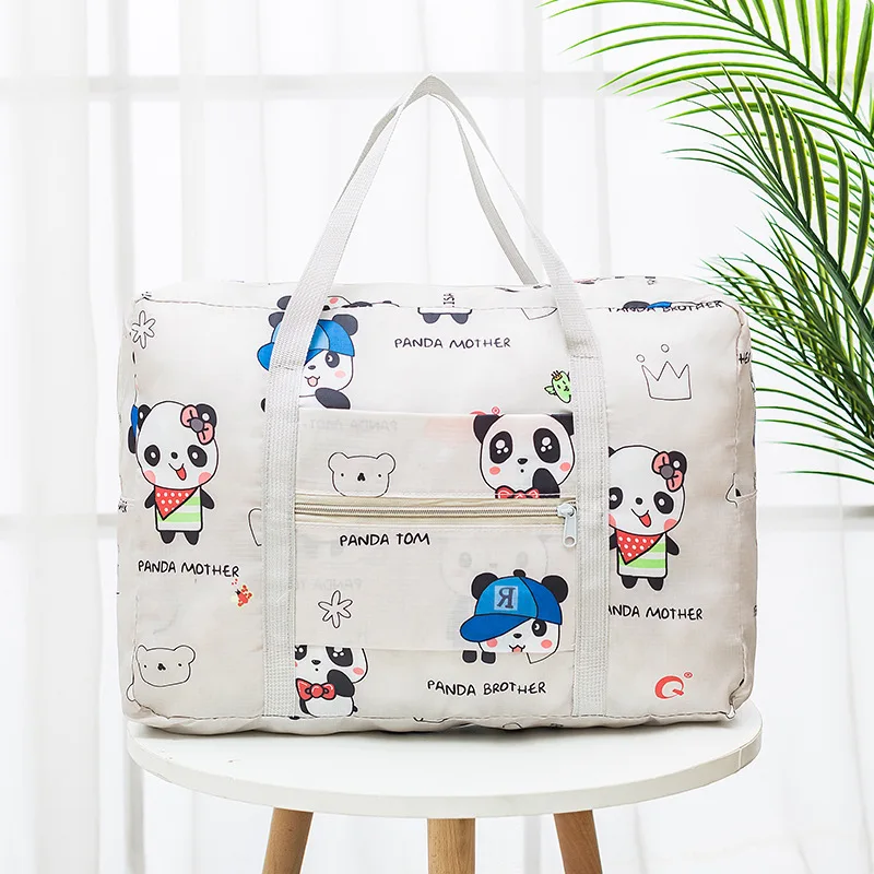 Printed Travel Bag Women Large Capacity Luggage Bag For Travel Clothing Weekend Organizer Unisex Foldable Duffel Storage