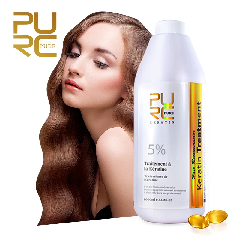 

PURC Brazilian Keratin Hair Treatment Straightening Hair Formalin Straightener Hair Scalp Care PURE 1000ml