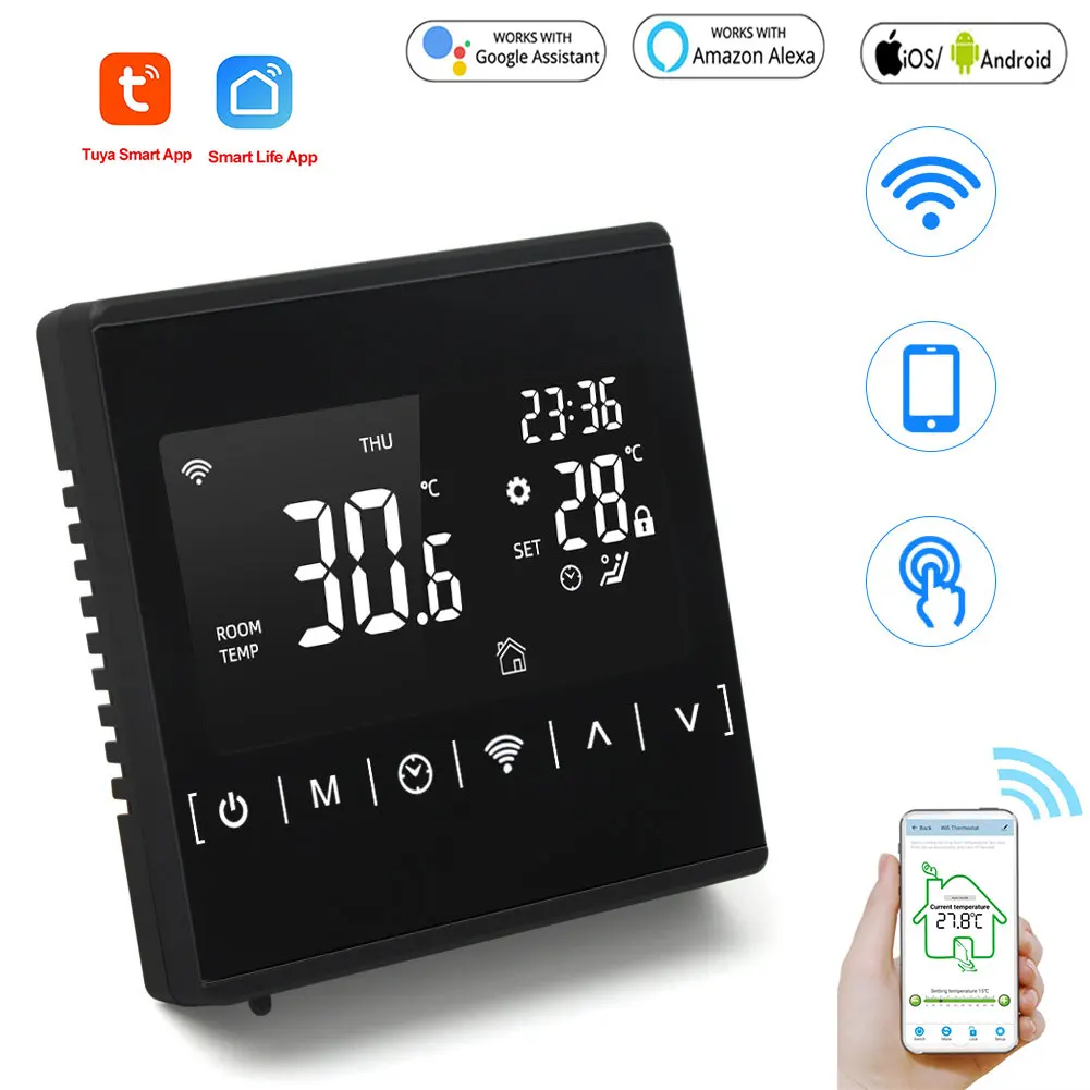 Smart Thermostat Wifi Alexa Central Heating Room Termostato Underfloor  Heating