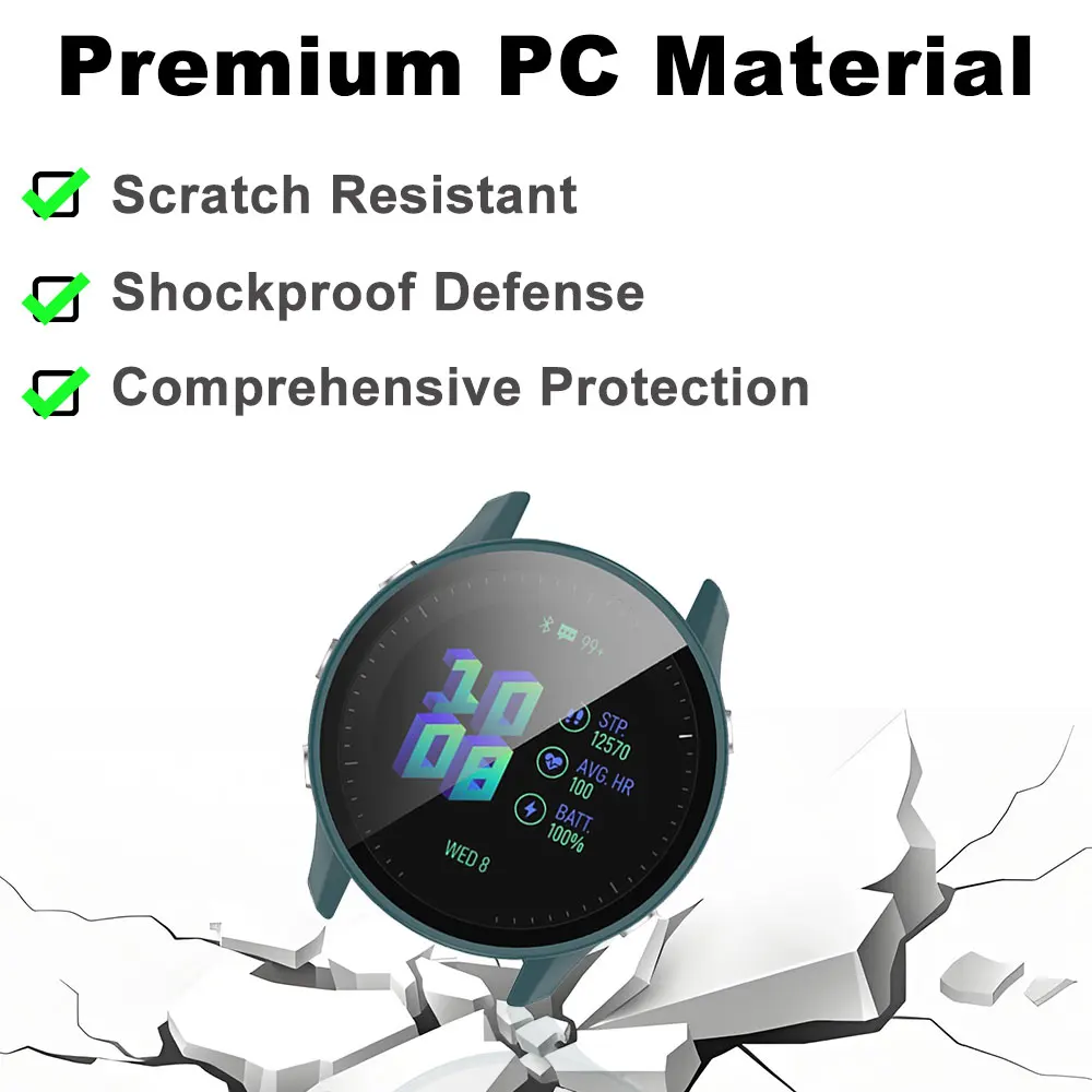 Tempered Glass Smartwatch Bumper Case and Screen Protector Film