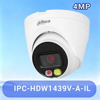 Telecamera IP Dahua 4MP DH-IPC-HDW1439V-A-IL Smart Dual Light con Rilevamento Umano AI, Audio, H.265+, PoE, IP67 Impermeabile, Dome di Sicurezza CCTV