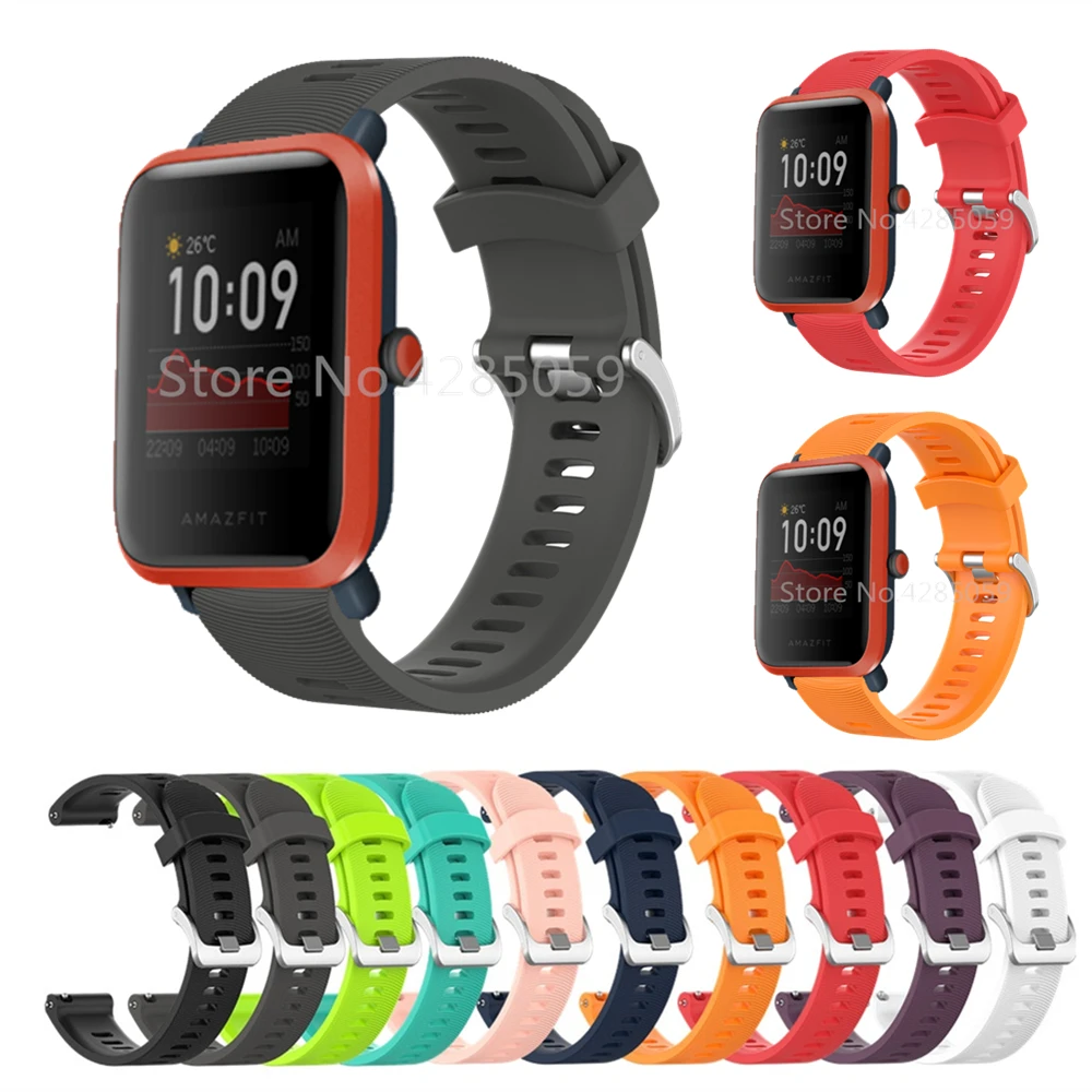 20mm Colorful Silicone Band Strap For Amazfit Bip S/Bip U/U Pro
