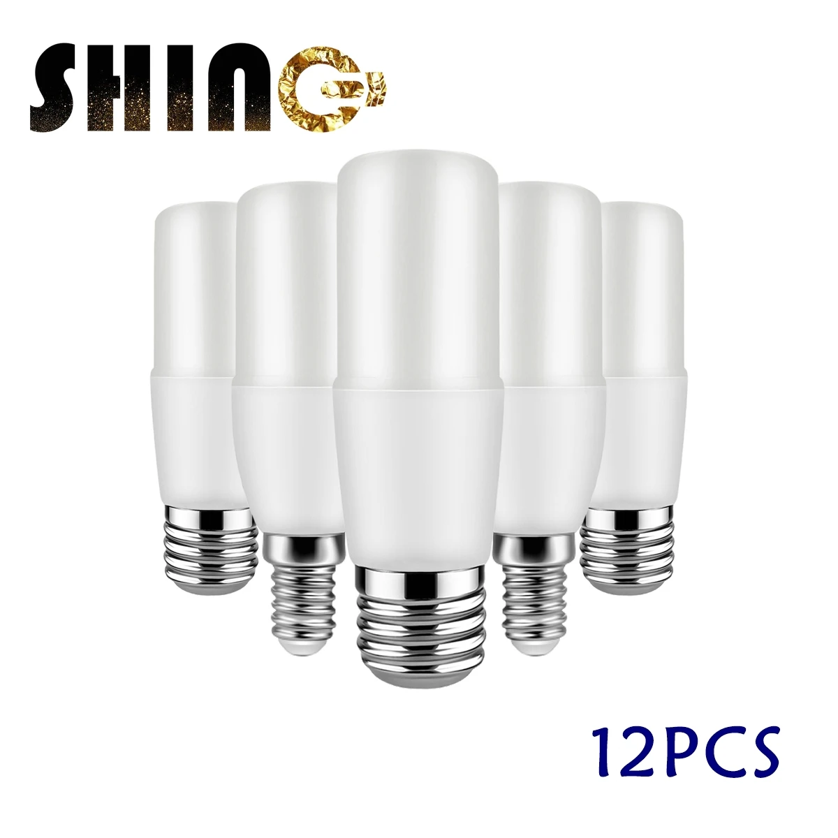 12pcs Bar Led Column Bulb T37 9w AC220V E27 E14 Super Bright 3000K 4000K 6000K Lamp For Home Bedroom Office Decoration