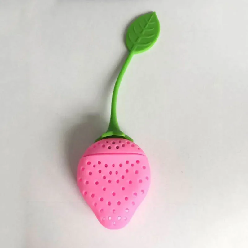 1pc Strawberry Tea Infuser Stainless Steel Tea Ball Leaf Strainer Brewing Device Herbal Spice Filter Kitchen Tools