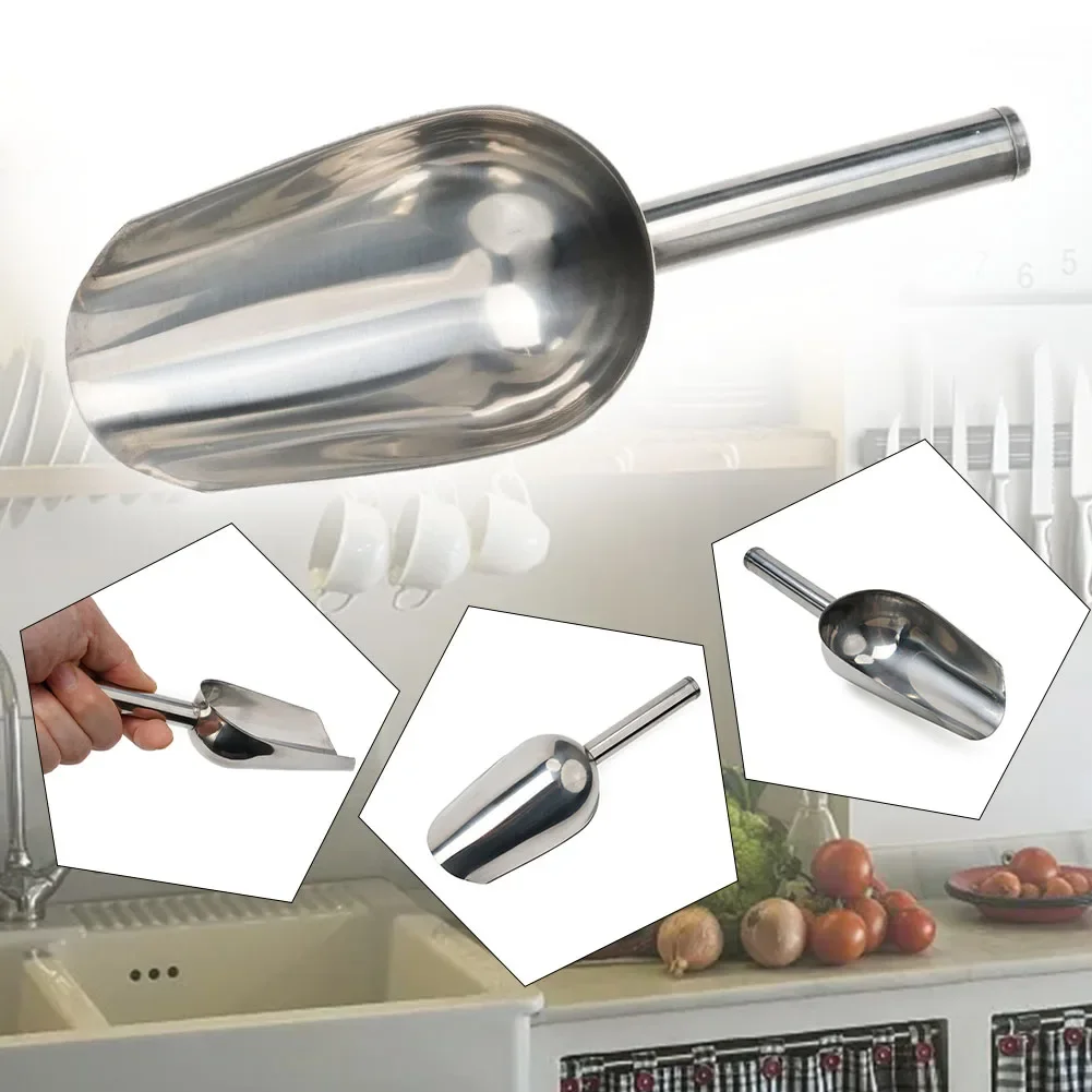 Stainless Steel Ice Scoop Party Bar Buffet Kitchen Tools