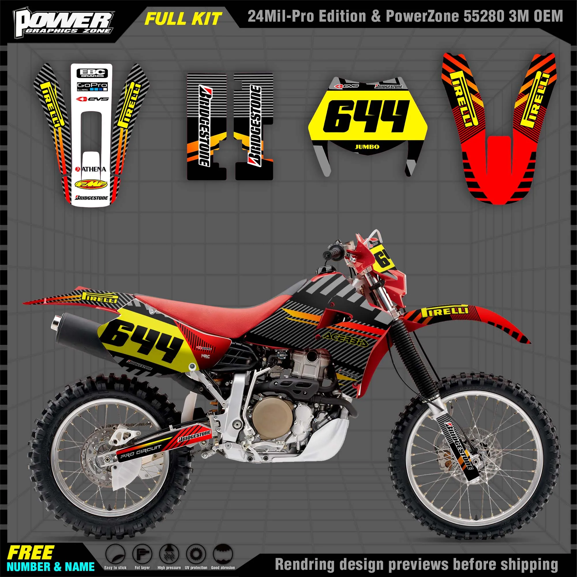 Graphics Backgrounds Decals Xr650r Sticker Kit Honda Honda Xr650r