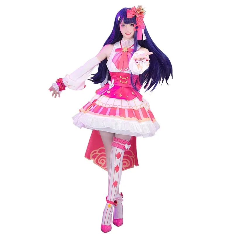 Oshi No Ko Cosplay Anime Hoshino Ai Vestido Jk Trajes Disfraz De Cantar  Halloween Fiesta Niños Mujeres