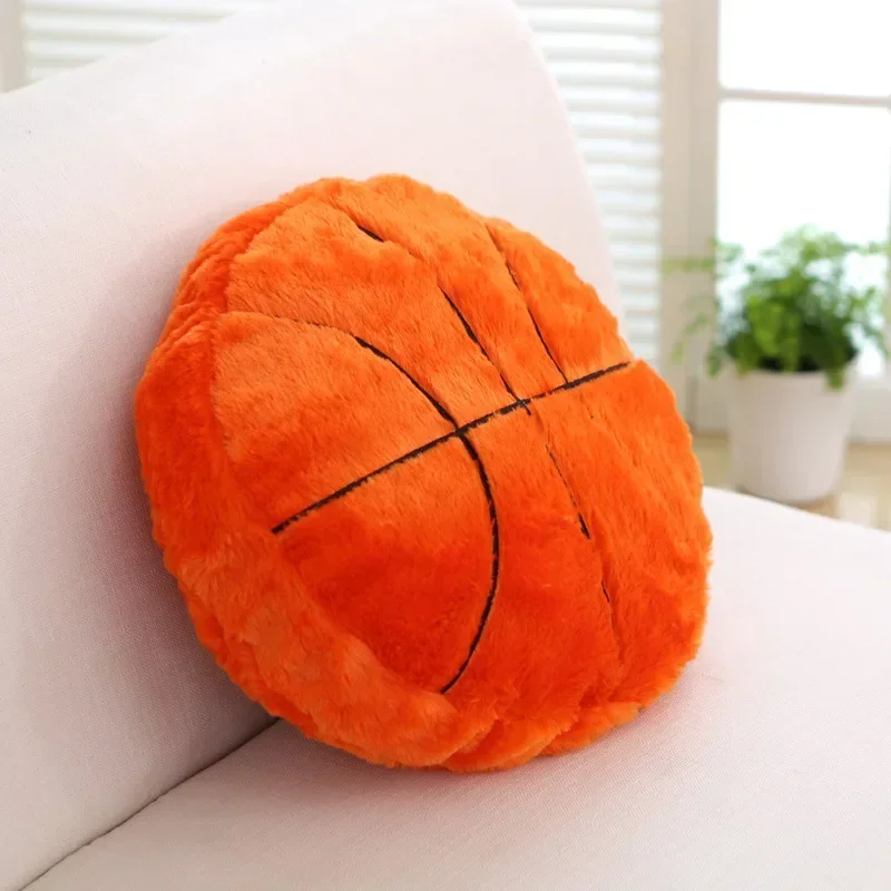 Creative Football Pillow Birthday Gift Cushion Doll  Floor Cushion  Chair Cushion Simulated Basketball Plush Toy Cushion 6