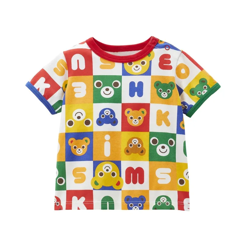 

Kids T Shirts 2024 New Summer Brand Design Boys Girls Cute Short Sleeve Tees Tops