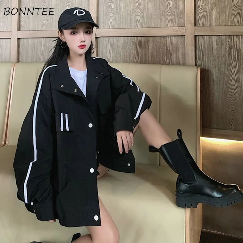 

Basics Jackets Women Daily Solid Simple Cool Special Unisex All-match Spring Ladies European Style Designed Loose Stylish Cozy