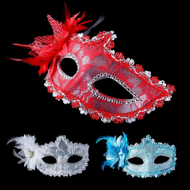 

1pc Masquerade Party Half Face Lace Plus Floral Mask Sexy Holiday Party Lady Mask Cosplay Cross Border Holiday Decoration Props