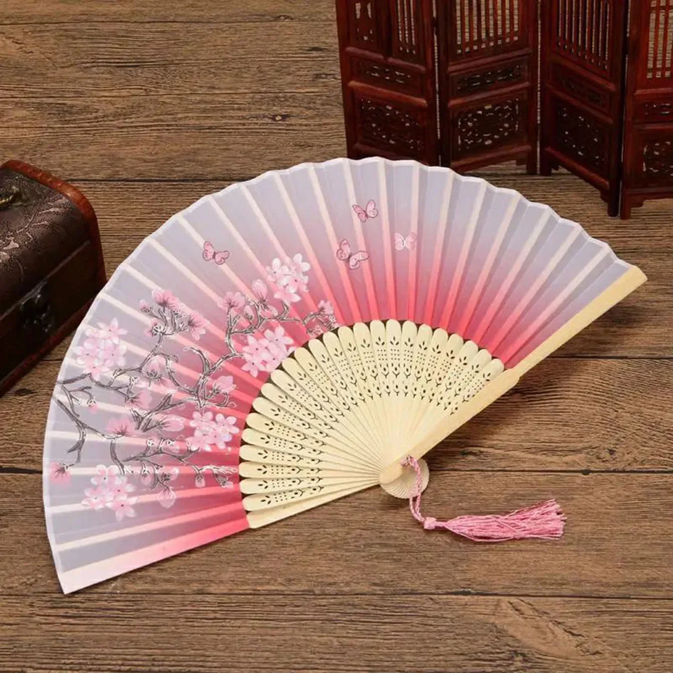 Fan, Folding, Handmade for Womens Hanfu